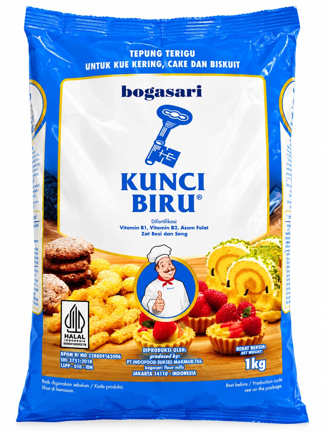 Tepung terigu kunci biru 1 kg