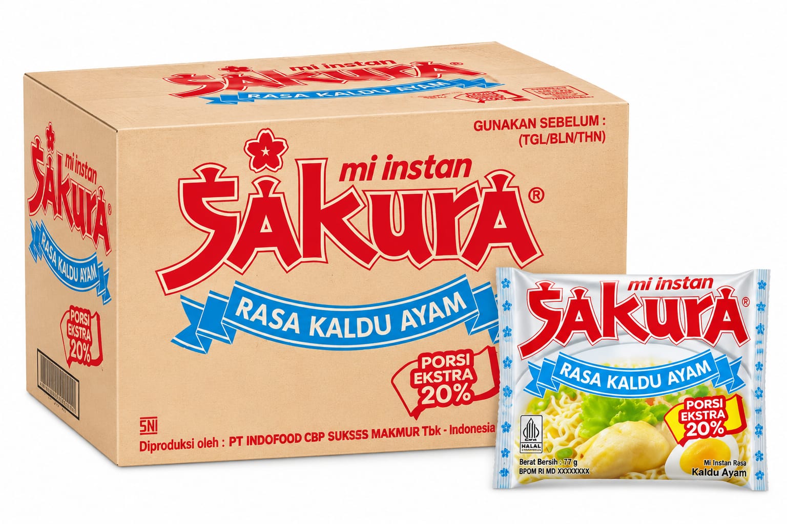Mi instan sakura kaldu ayam 60 gr